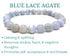 Blue Lace Agate Beaded Crystal Bracelet